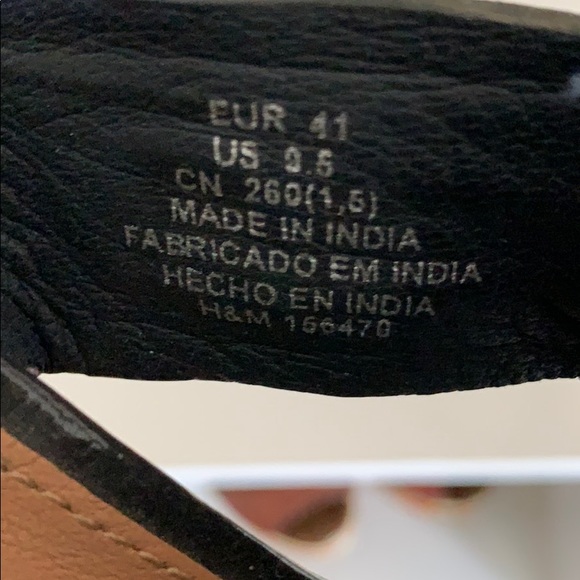 H&M Fringe Leather Block Heel 41 - Picture 4 of 12